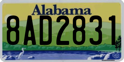 AL license plate 8AD2831