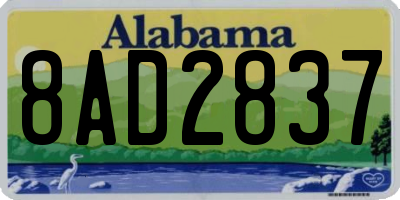 AL license plate 8AD2837