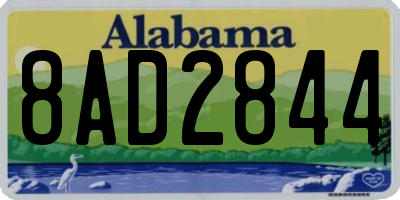 AL license plate 8AD2844