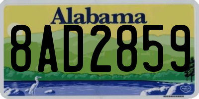 AL license plate 8AD2859