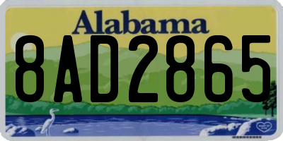 AL license plate 8AD2865