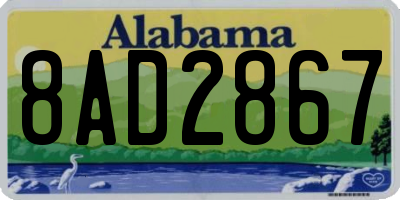 AL license plate 8AD2867