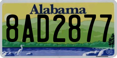 AL license plate 8AD2877