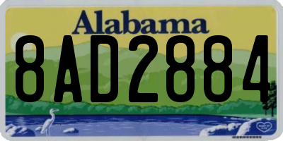 AL license plate 8AD2884