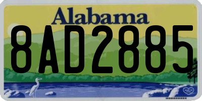 AL license plate 8AD2885