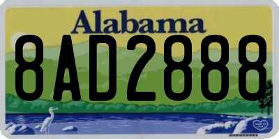 AL license plate 8AD2888