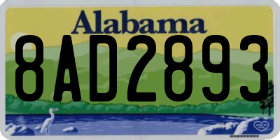 AL license plate 8AD2893