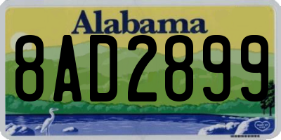 AL license plate 8AD2899
