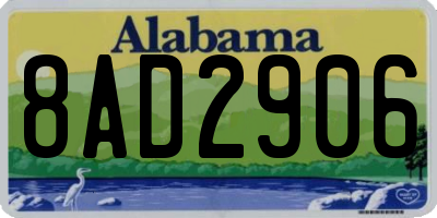 AL license plate 8AD2906