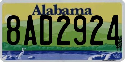 AL license plate 8AD2924