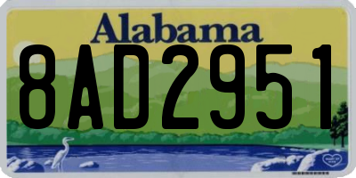 AL license plate 8AD2951