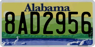 AL license plate 8AD2956