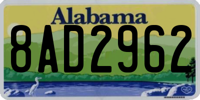 AL license plate 8AD2962