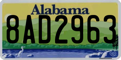AL license plate 8AD2963