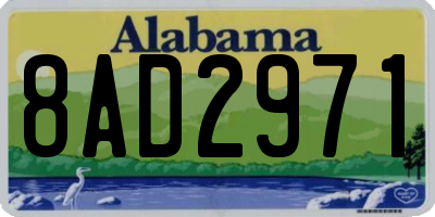 AL license plate 8AD2971