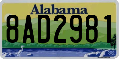AL license plate 8AD2981
