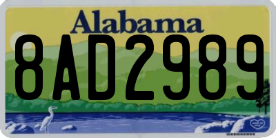 AL license plate 8AD2989
