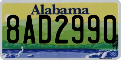 AL license plate 8AD2990