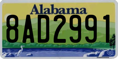 AL license plate 8AD2991