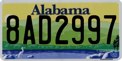 AL license plate 8AD2997