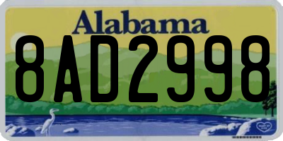 AL license plate 8AD2998