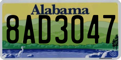 AL license plate 8AD3047