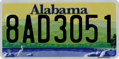 AL license plate 8AD3051