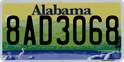 AL license plate 8AD3068