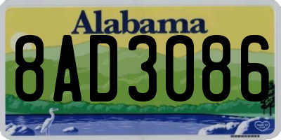 AL license plate 8AD3086