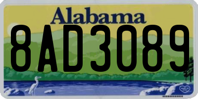 AL license plate 8AD3089