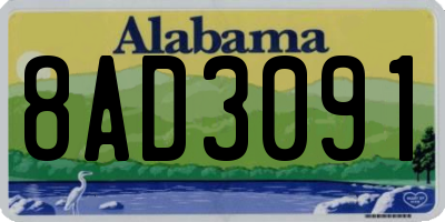 AL license plate 8AD3091