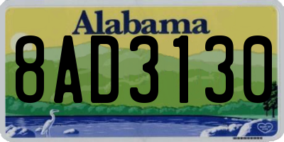 AL license plate 8AD3130
