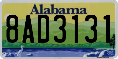 AL license plate 8AD3131