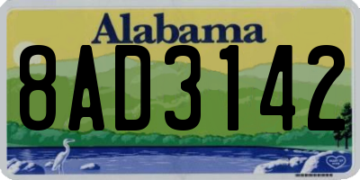 AL license plate 8AD3142