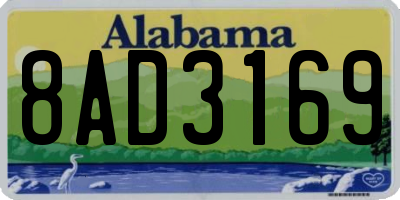 AL license plate 8AD3169