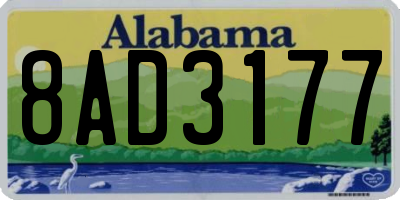 AL license plate 8AD3177