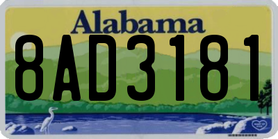 AL license plate 8AD3181