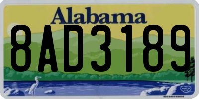 AL license plate 8AD3189
