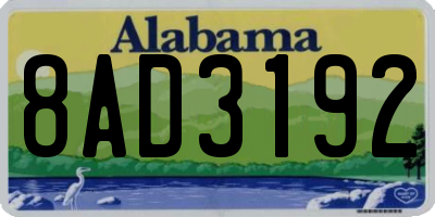 AL license plate 8AD3192