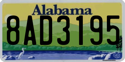 AL license plate 8AD3195