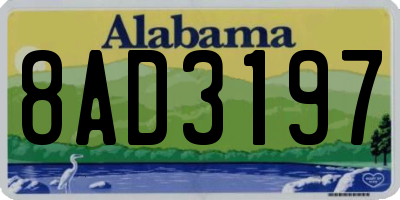 AL license plate 8AD3197