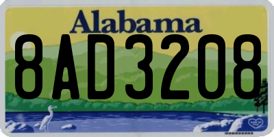 AL license plate 8AD3208