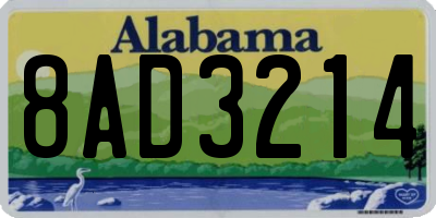 AL license plate 8AD3214