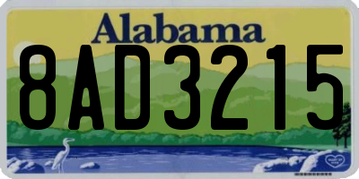 AL license plate 8AD3215