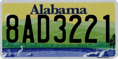 AL license plate 8AD3221