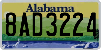 AL license plate 8AD3224
