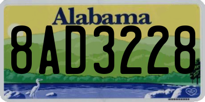 AL license plate 8AD3228