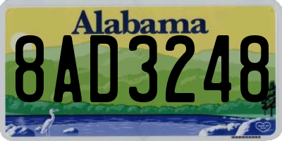 AL license plate 8AD3248
