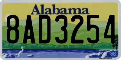 AL license plate 8AD3254