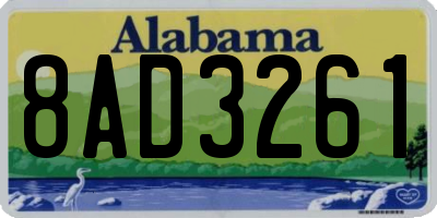 AL license plate 8AD3261